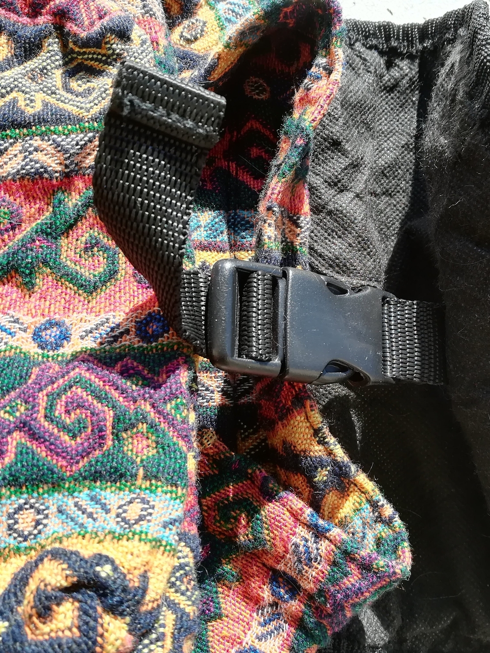 Colorful Boho Woven Backpack - Multicolor - Picture 9 of 9